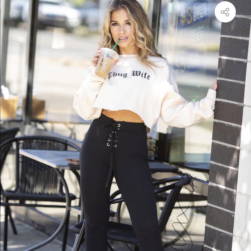 Kittenish lace up leggings